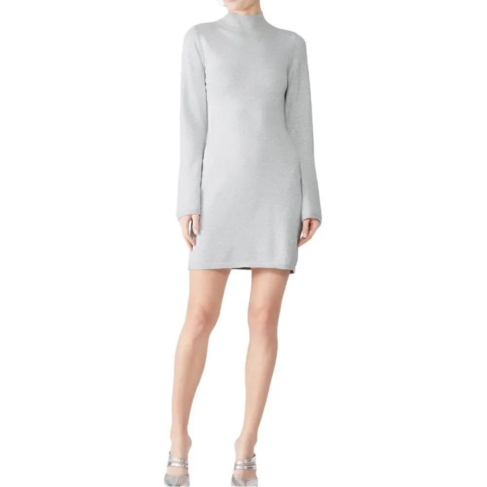 Stylestalker | Tamara Sparkly Knit Long Sleeve Sweater Mini Dress Size XL
